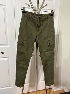 Slim Cargo Pants - Olive Green
